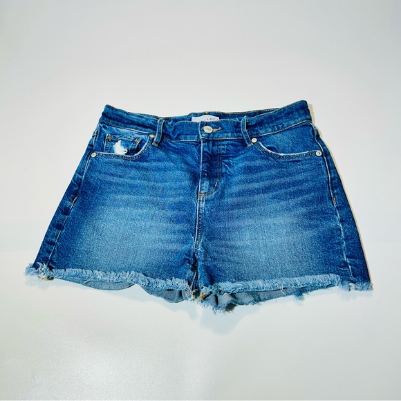LOFT Pants - Loft Jean shorts High Rise Jean shorts distressed medium wash women size 25